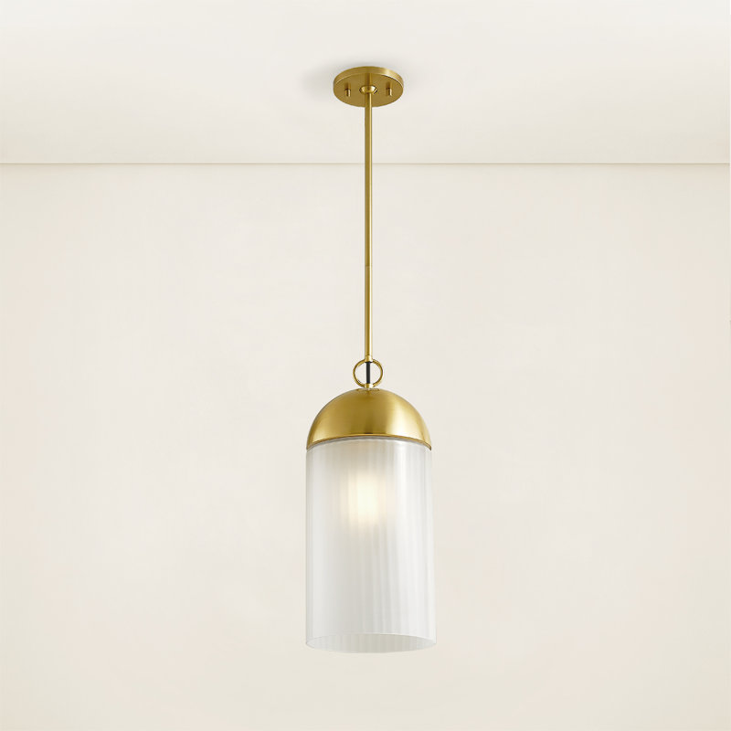 Luminaire suspendu 1 lumière Emory, Laiton vieilli