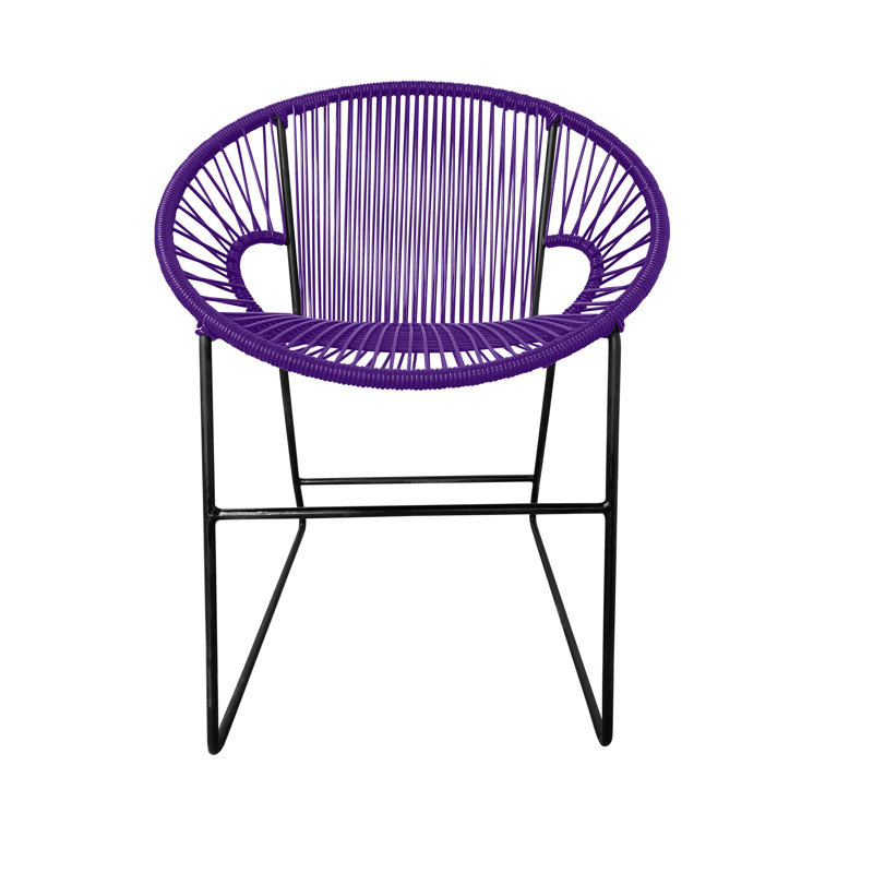 Chaise de patio Puerto, Mauve / Noir