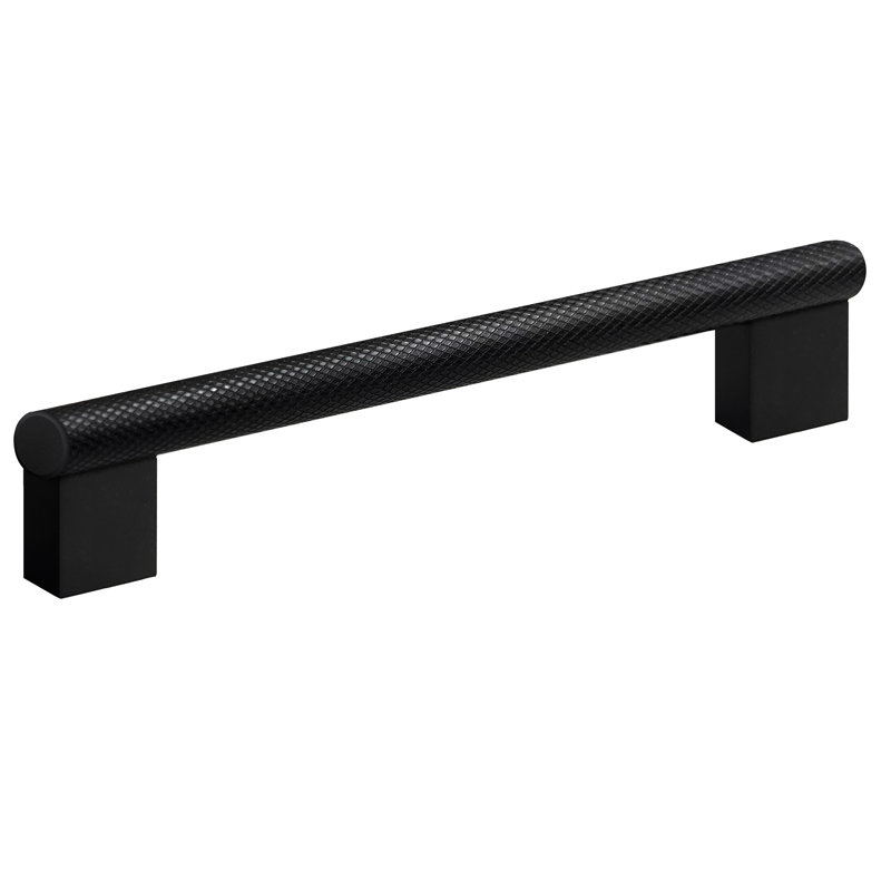Matte Black Alloy Steel 5-Inch Bar Pulls with Mounting Hardware, Set of 10