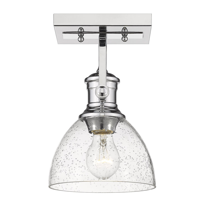 Bales Dimmable Vanity Light, Chrome, Seeded Glass