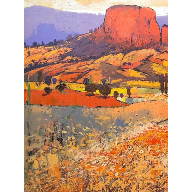 Vallée des montagnes | Acrylique sur toile | Par Hari Dhongade