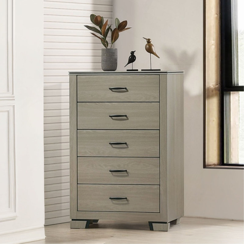 Mobilier de chambre à coucher moderne à 1 tiroir avec 5 tiroirs