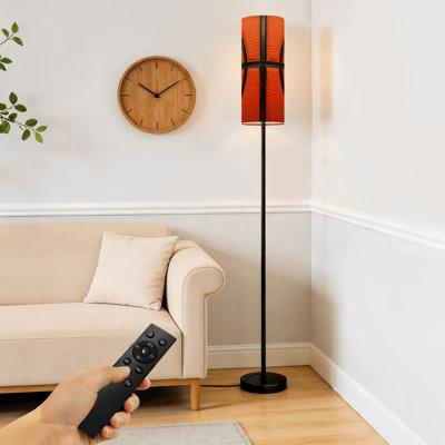 Lampe sur pied de basketball moderne à intensité variable avec télécommande et pédale avec abat-jour et abat-jour pour le bureau de la chambre à coucher