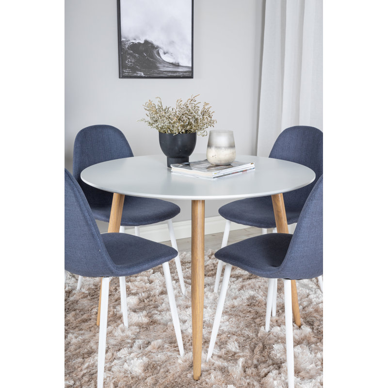 Ankeny 4 - Person Dining Set, Blue, Blue