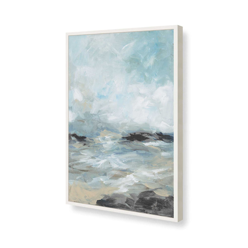 «Windswept Waters I Print», H 25 po x l 19 po, Blanc opaque