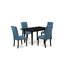 Ensemble de table de salle à manger rectangulaire en bois massif avec plateau papillon-106904032-122934016-122934013