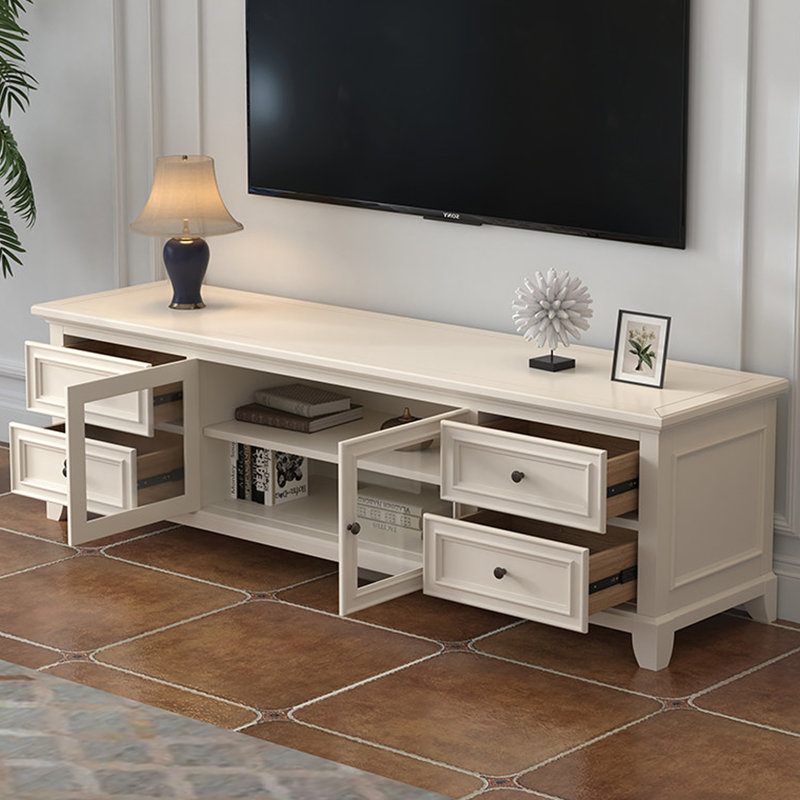 Gassaway Solid Wood TV Stand, H 22,83 po x L 94,48 po x l 20,47 po