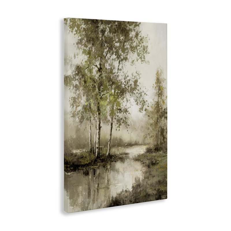 Toile de rivière Natural Spring Forest, design par T.C. Chiu, H 24 po x l 16 po
