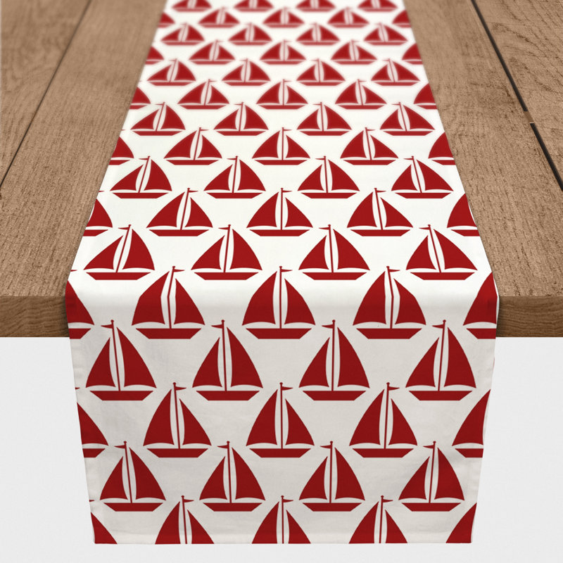 Mcknight Geometric Table Runner, 72" L x 16" W, Rose