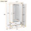 Miroir 3 portes crème avec tablettes-1741637987