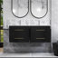Meuble-lavabo mural avec lavabo et tiroirs doubles-1191411794
