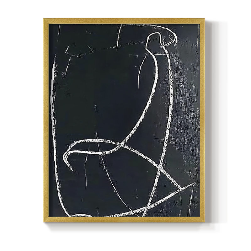 " ABSTRACT Series DCV " by J Paul, 29" H x 23" W, Gold