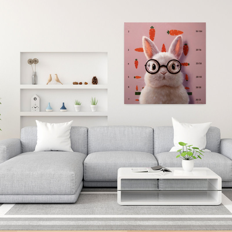 Art visuel de lapin Urban Forest, H 36 po x l 36 po