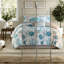 Ensembles de literie en satin de coton turquoise, bord de mer grand confort