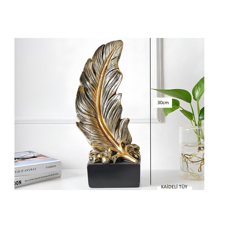 Elegant Decorative Object, Antique Color, 11.8 x 3.9 inches | 100% Polyester Material, Durable & Lightweight | Perfect Accent for Home Decor, Adds Timeless Charm to Any Room, Ideal for Living Room & Office