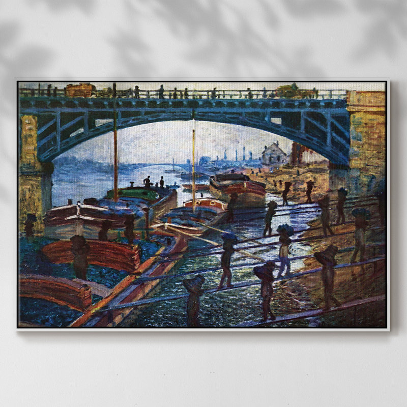 «The Coal Carrier», reproduction d'art encadrée sur toile par Claude Monet, Blanc, H 17 po x l 25 po x P 2 po