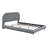 Teddy Fleece Upholstered Platform Bed With Thick Fabric, Solid Frame And Stylish Curve-Shaped Design-351368379-351368378