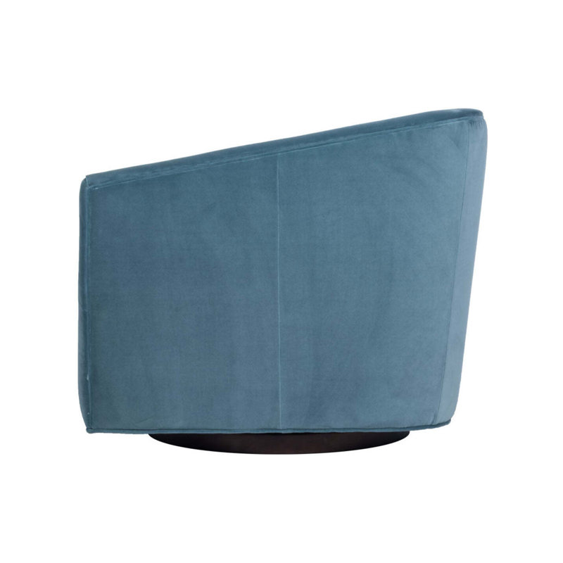 Harvey Swivel Chair, Blue Polyester