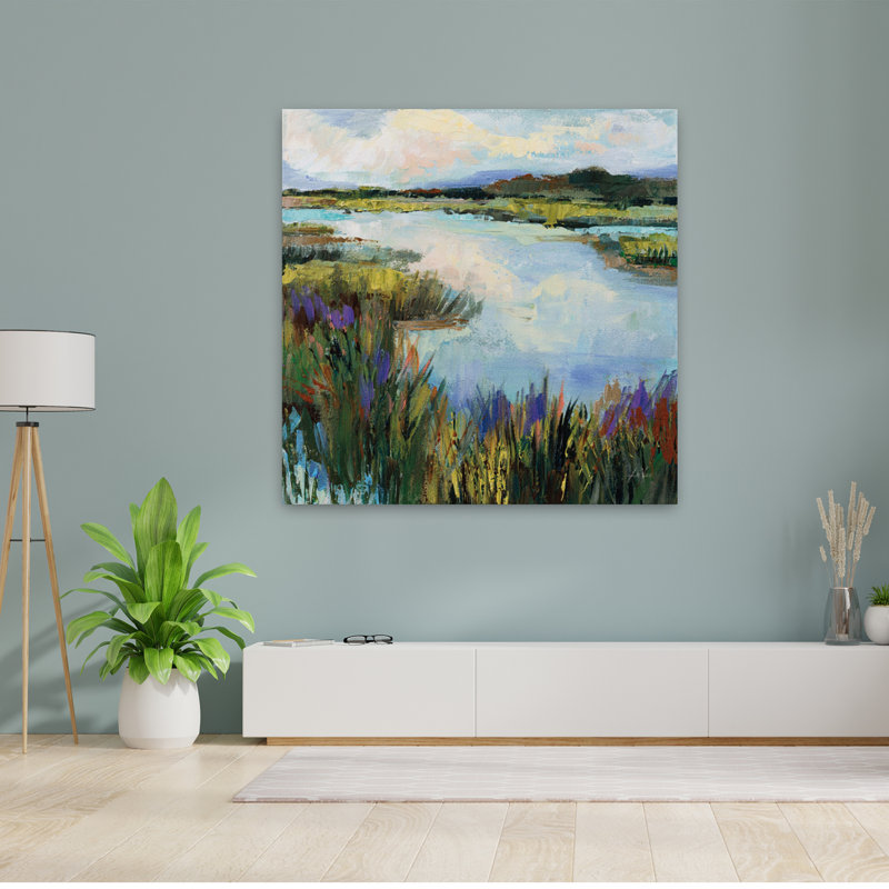 Art floral contemporain trouvé, H 48 po x l 48 po