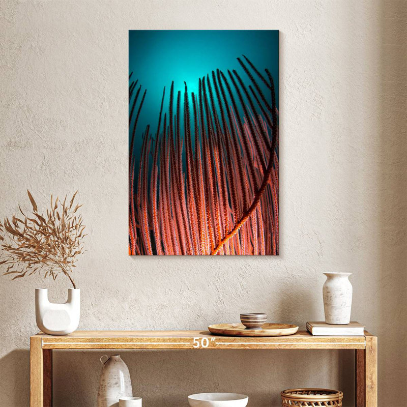 Brampt Coral And Teal, 36" H x 24" W