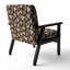 Chaise avec accoudoirs rembourrée Brown Hearts