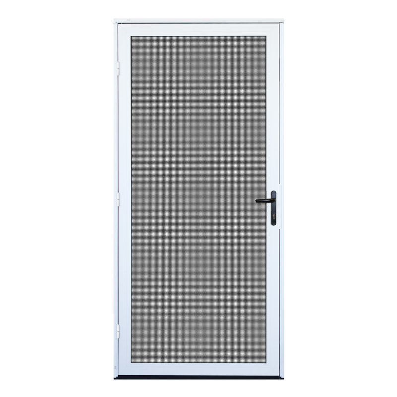 Porte moustiquaire en aluminium de sécurité ultime à fixation en surface 2,1 Meshtec, H 80 po x l 32 po x p 1,7 po, Blanc