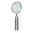 Decorative Objects Resin And Glass Leaf Handle Magnifying Glasses For Home Office Display Set Of 2 - 10" Blue, White, Silver
