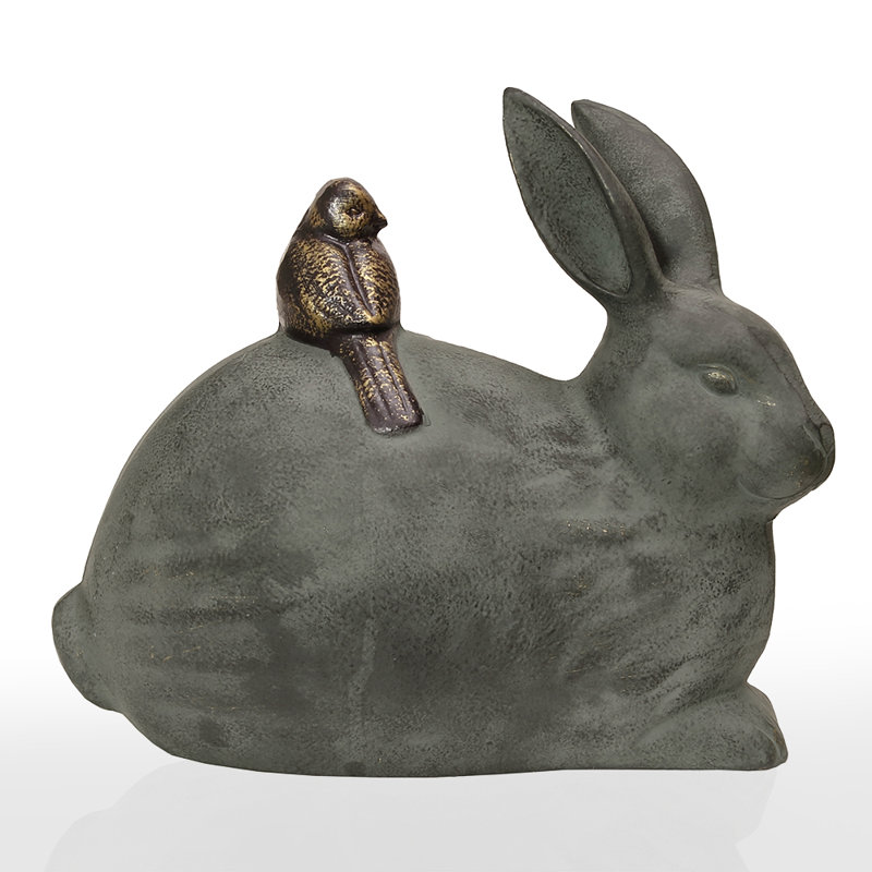 Rabbit and Friend Garden Statue