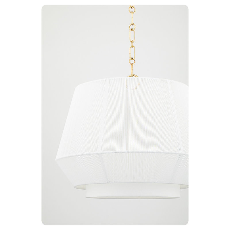 Luminaire suspendu tambour à 1 lumière Debi, L 18 po