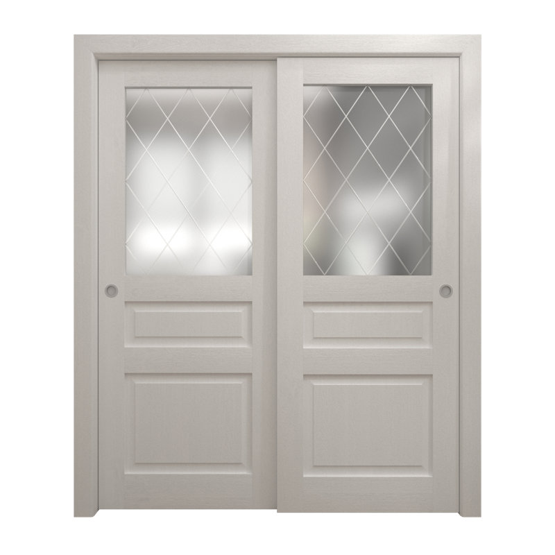 Portes coulissantes pour garde-robe coulissantes | Ego 5011 | Ensemble de quincaillerie Rails | Portes de garde-robe de chambre en bois massif