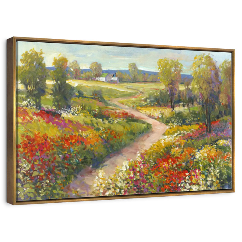 Promenade matinale II, Cadre flottant doré, 13 po x 9 po
