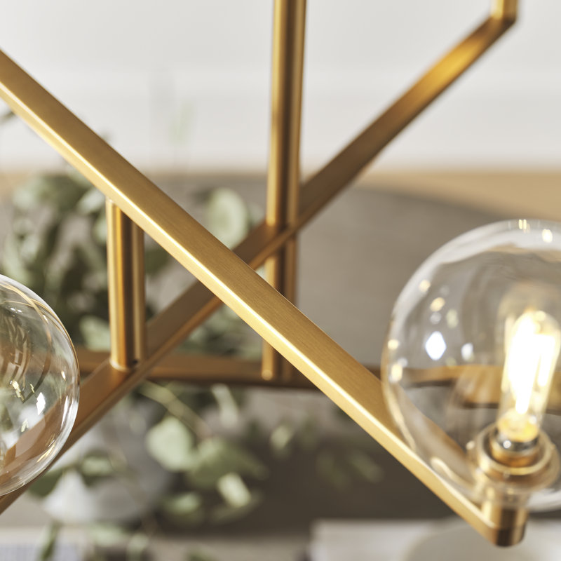 Gambit 8 - Light Chandelier, Aged Brass, Yes