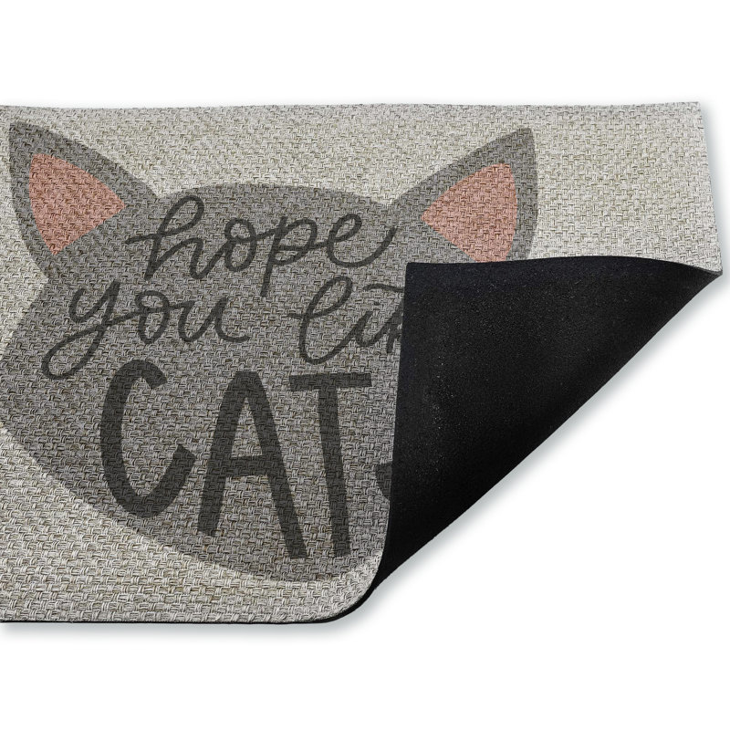 Hope You Like Cats Outdoor Door Mat, design by Amanda Houston, 18"x30", Hope You Like Cats