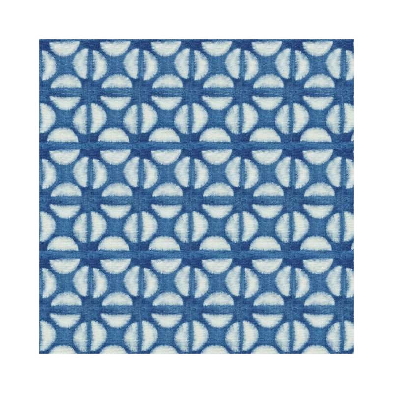 Blue Shibori I (Blue Coffee Bean) by Nancy Green - Wrapped Canvas Painting, 45.72 cm H x 45.72 cm W