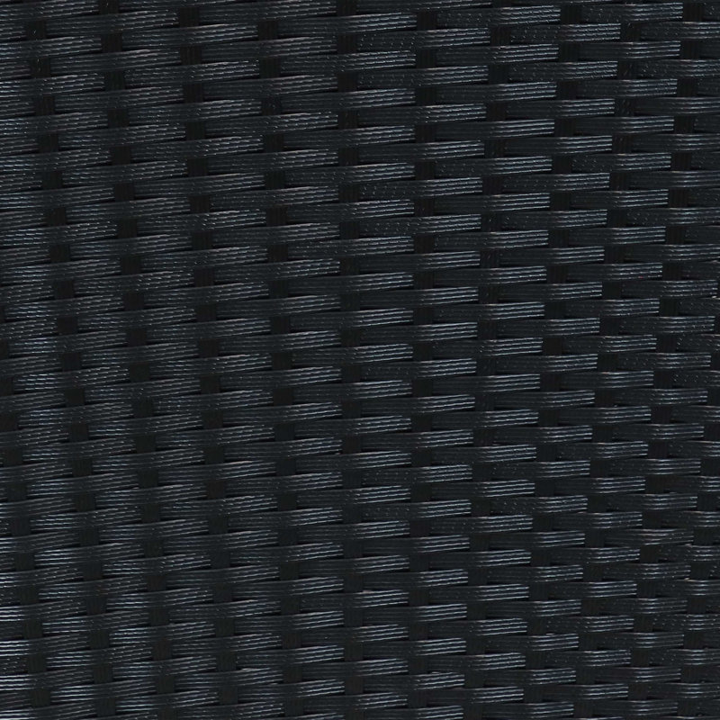 Assorted Square Black Polyrattan Outdoor Basket Planter with Liner 3-Count
