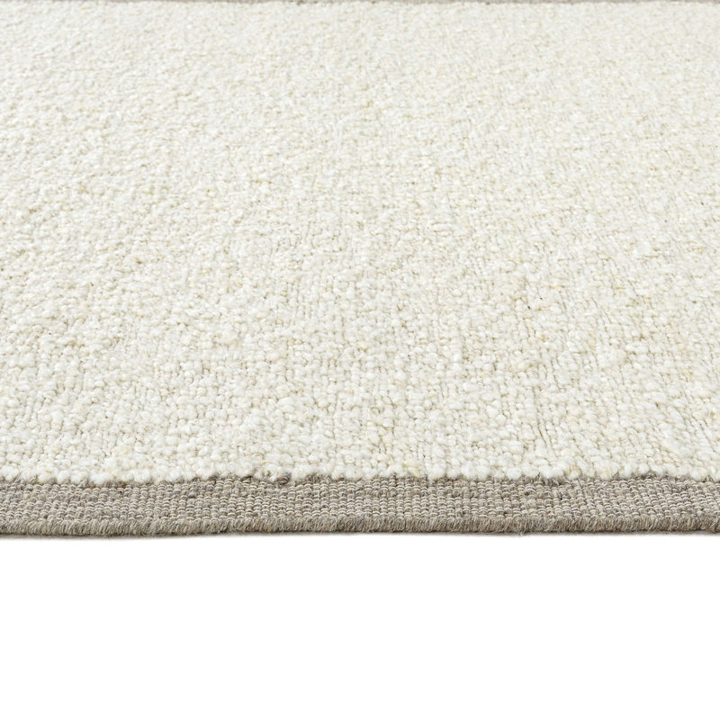 Flatweave Wool/Cotton Area Rug in Ivory, Rectangle 8'9" x 11'9"
