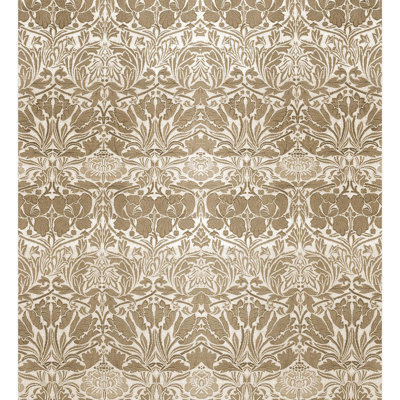 Élégant motif floral brun complexe