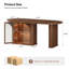 Table de salle à manger 70,8 "ovale pour 6-8, table de salle à manger moderne avec armoire de rangement à 2 niveaux et lumières DEL pour la cuisine, le salon, le bureau-908833155