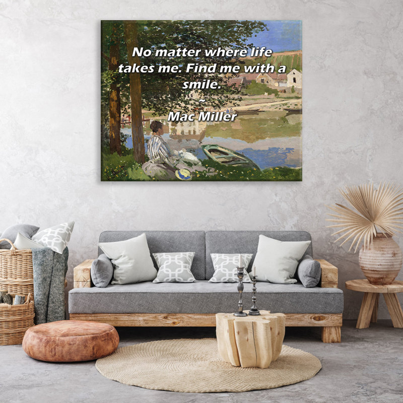Trinx Gallery Wrapped Canvas By Mac Miller: "No matter where life takes me. Find me with a sm