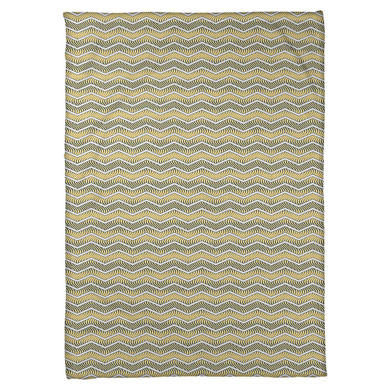 Couverture polaire à chevrons ondulés, l 60 po x L 80 po, Jaune