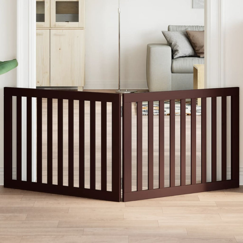 Nickson Solid Wood Dog House Door, Brown, 60cm H x 160cm W x 2cm D