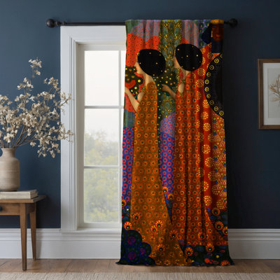 Vittorio Zecchin - The Thousand and One Nights of the Princesses and Warriors Masterpiece Lined Single Panel Curtain