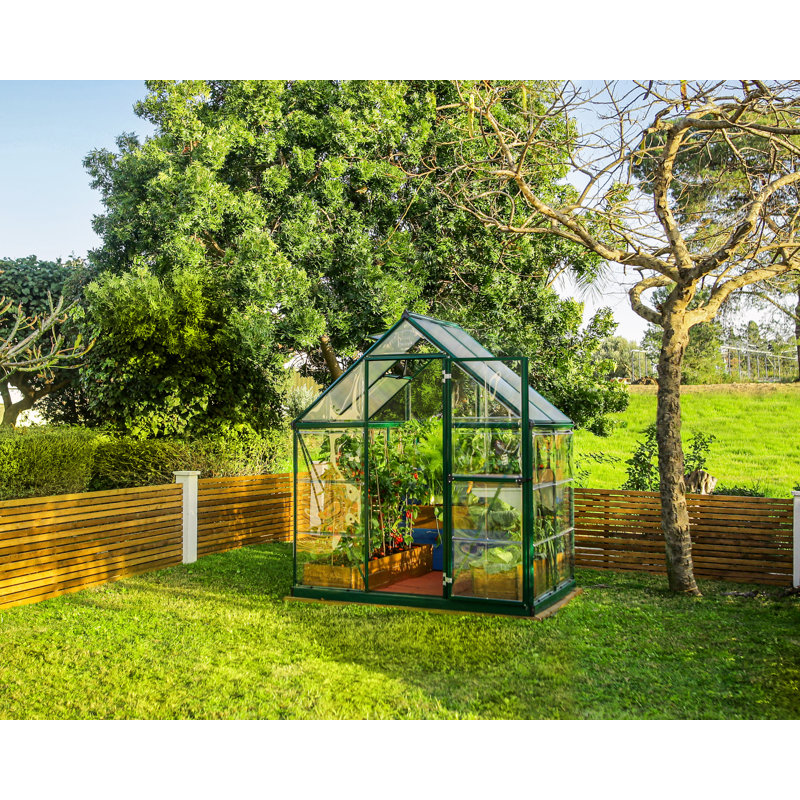 Palram - Ensemble de serre en aluminium en polycarbonate Canopia, Argent argent, H 82 po x l 73 po x P 49 po