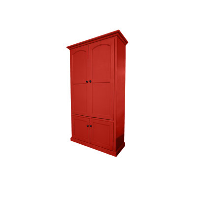 Traditional 72" Kitchen Pantry Cabinet With Arched Doors