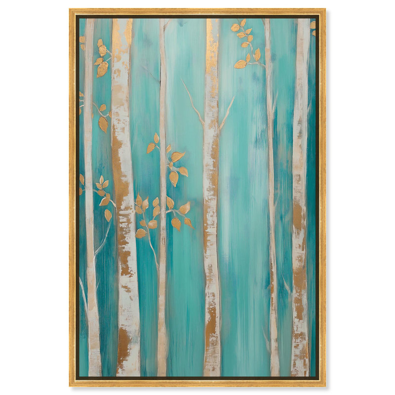 Toile dorée II Golden Cal Abstracts par Art Remedy, H 25 po x l 17 po, Encadrement argenté