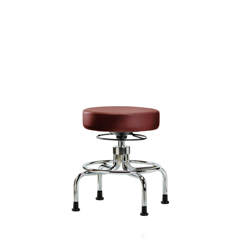 Tabouret de magasin à hauteur réglable en vinyle avec glissières fixes, Broscht