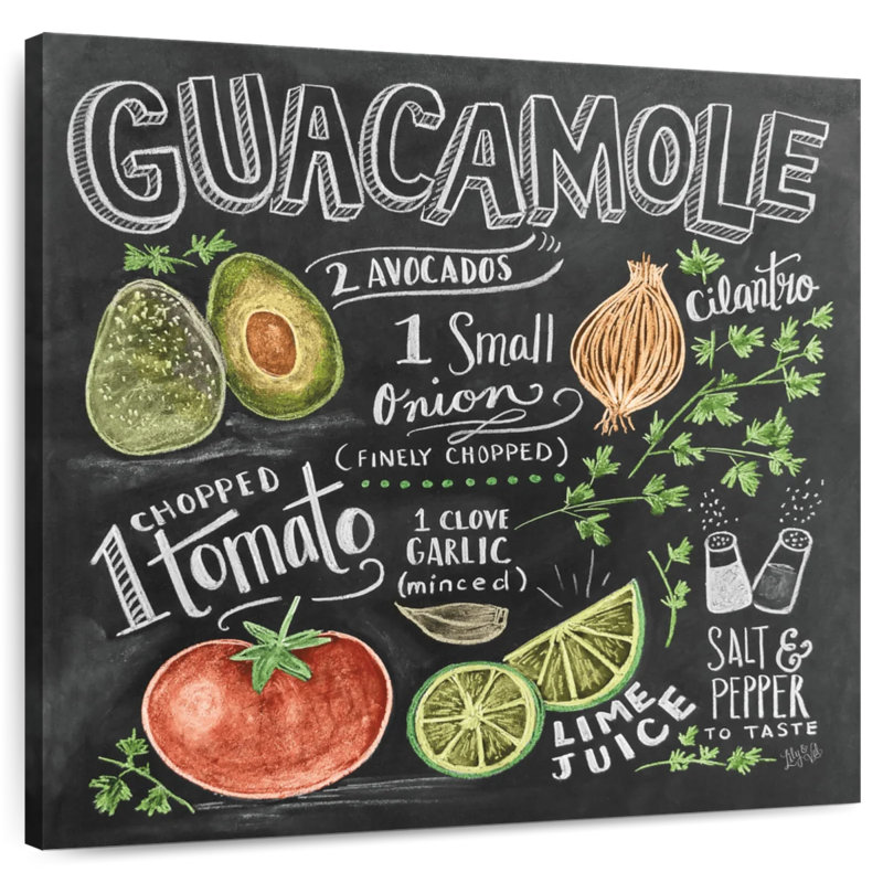 Guacamole Recipe, 16" H x 16" W