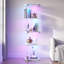 Vitrine pivotante à 360 ° en verre avec lumières RVB-1987555149