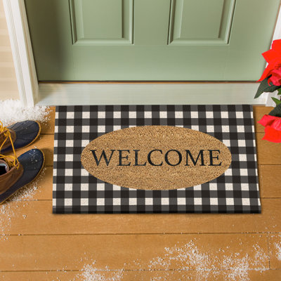 Tapis d'extérieur Malcom Buffalo Check Welcome