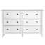 47 Inch Six Drawer Cabinet With Double Row Dual Handles Frame Design Melamine Finish-935745279